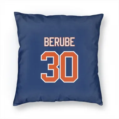 Blue New York Islanders Jean-Francois Berube   Pillow Cover (18 X 18)