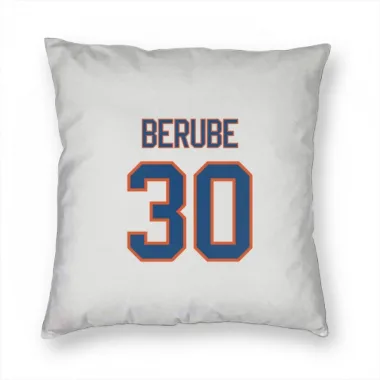 White New York Islanders Jean-Francois Berube   Pillow Cover (18 X 18)